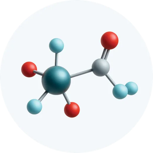 Molécule de cuivre tripeptide-1, un actif du sérum GRWOOTS, illustré pour Mira Visions