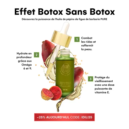 Création Idili « effet botox sans botox » avec l'huile et la figue de Barbarie, par Mira Visions