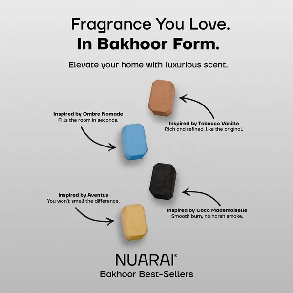 Publicité « le parfum que vous aimez, en bakhoor » Nuarai en anglais par Mira Visions
