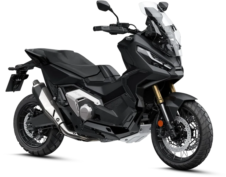 Honda X-ADV 750 crossover scooter in black, available to rent from RapideScooter Tangier, presented by Mira Visions